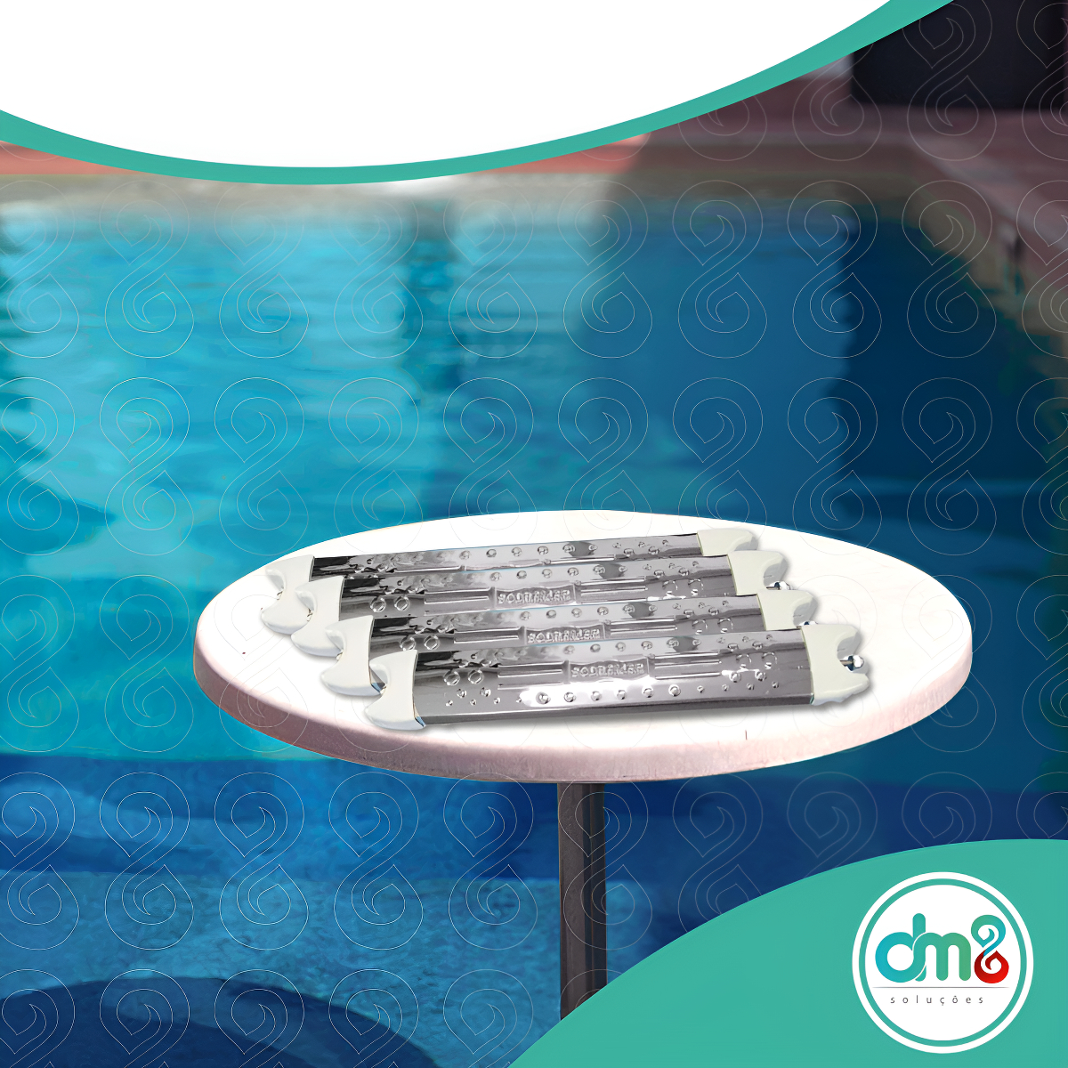 4x Degrau P/ Piscina Anatômico Para Escada Aço Inox Sodramar